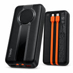 PELL G347 20000 mAh Kendinden Kablolu 22.5W PD Dijital Göstergeli Powerbank, Hızlı Taşınabilir Şarj Cihazı
