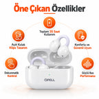 PELL PL-T17 Açık Kulak Klipsli TWS Kulaklık, Bluetooth V6.0 35 Saat Pil Ömrü Kablosuz Kulak Klipsi Standlı Kulaklık