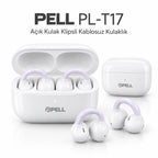 PELL PL-T17 Açık Kulak Klipsli TWS Kulaklık, Bluetooth V6.0 35 Saat Pil Ömrü Kablosuz Kulak Klipsi Standlı Kulaklık