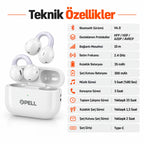 PELL PL-T17 Açık Kulak Klipsli TWS Kulaklık, Bluetooth V6.0 35 Saat Pil Ömrü Kablosuz Kulak Klipsi Standlı Kulaklık