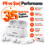 PELL PL-T17 Açık Kulak Klipsli TWS Kulaklık, Bluetooth V6.0 35 Saat Pil Ömrü Kablosuz Kulak Klipsi Standlı Kulaklık