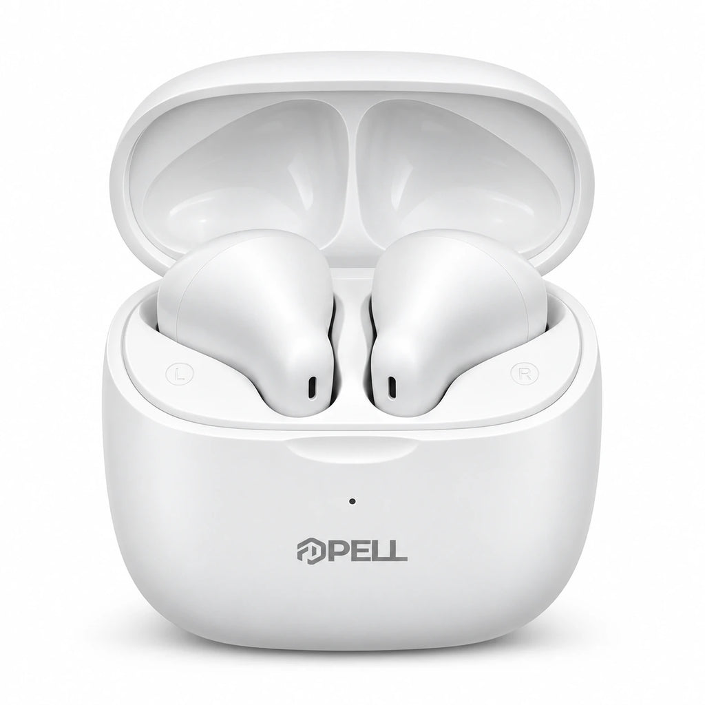PELL PL-T6 TWS Bluetooth V6.0 Kablosuz Kulak İçi Kulaklık, 25 Saat Pil Ömrü Güçlü Bas Dokunmatik Kontrollü Kulaklık