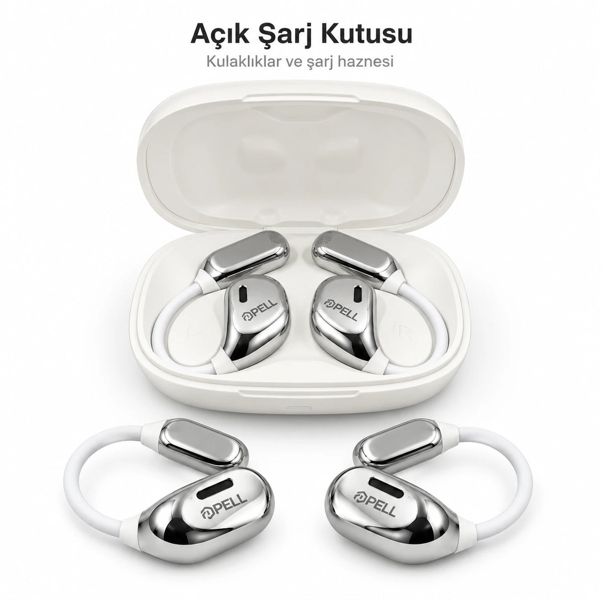 PELL EAR-16 150 Dil Gerçek Zamanlı Yapay Zeka Çeviri Kulaklığı, LCD Dokunmatik Ekranlı Bluetooth 5.4 ANC Kulaklık