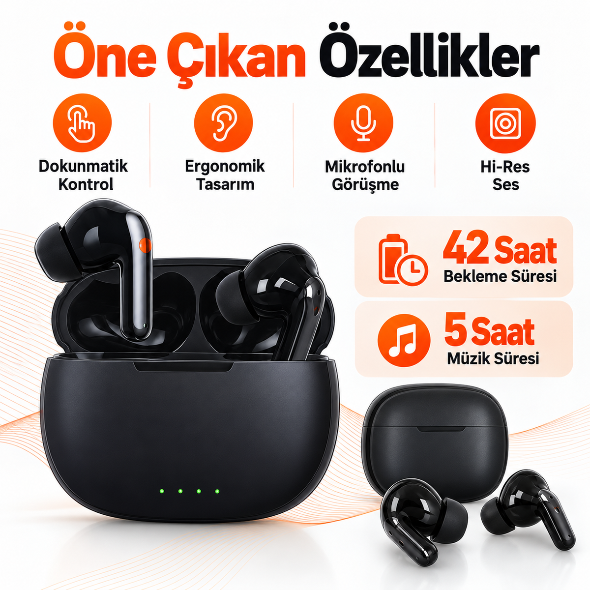PELL EAR-21 TWS Bluetooth Kulak İçi Kulaklık Bluetooth5.4