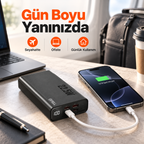 PELL F07 20.000 mAh Powerbank 22.5W, PD 20W Turbo Hızlı Taşınabilir Şarj Cihazı