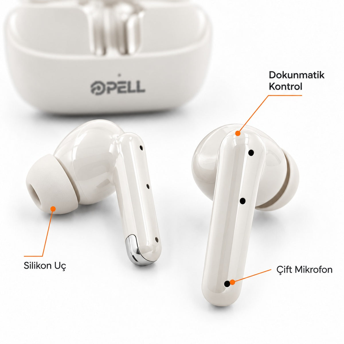 PELL T20 Premium Bluetooth Kulak İçi Kulaklık 5.3, Aktif Gürültü Engelleme ANC Kablosuz Kulaklık