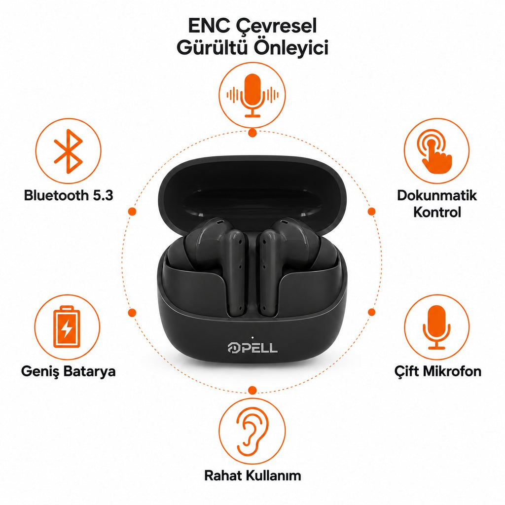 PELL_T20_Premium_Bluetooth_Kulak_i_Kulakl_k_5.3_Aktif_G_r_lt_Engelleme_ANC_Kablosuz_Kulakl_k
