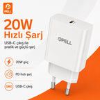 PL-E09 20W PD Süper Hızlı Şarj Başlığı, USB-C Evrensel Şarj Adaptörü