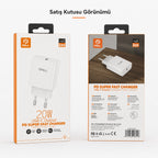 PL-E09 20W Type-C PD Hızlı Duvar Şarj Cihazı, Akıllı Telefon Şarj Başlığı