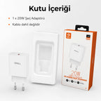 PL-E09 20W Type-C PD Hızlı Duvar Şarj Cihazı, Akıllı Telefon Şarj Başlığı