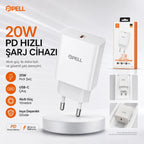 PL-E09 20W Type-C PD Hızlı Duvar Şarj Cihazı, Akıllı Telefon Şarj Başlığı