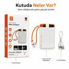 PL-F01 10000 mAh Powerbank 22.5W, Kablosuz Dijital Ekranlı Hızlı Taşınabilir Şarj Cihazı