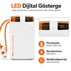 PL-F01 10000 mAh Powerbank 22.5W, Kablosuz Dijital Ekranlı Hızlı Taşınabilir Şarj Cihazı