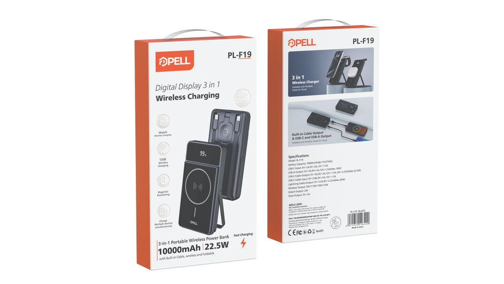PL-F19 MANYETİK WİRELESS PD 20W POWERBANK