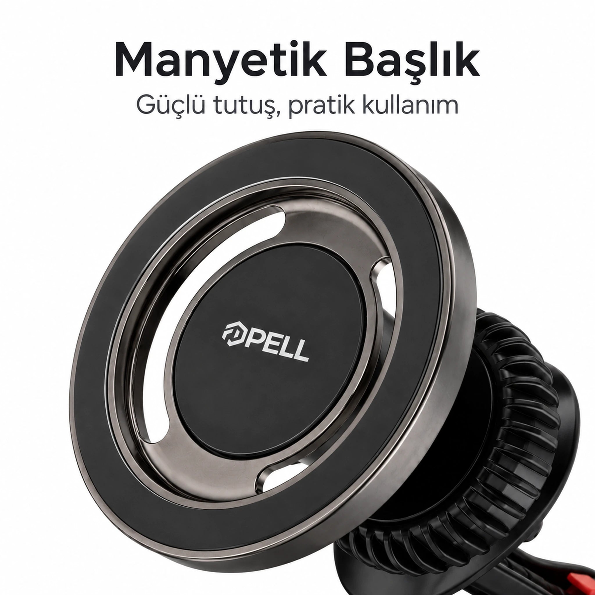 PL-H07 Magsafe Araç İçi Telefon Tutucu 15W Kablosuz Şarjlı, 360° Dönebilen Manyetik Tutacak