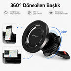 PL-H07 Magsafe Araç İçi Telefon Tutucu 15W Kablosuz Şarjlı, 360° Dönebilen Manyetik Tutacak