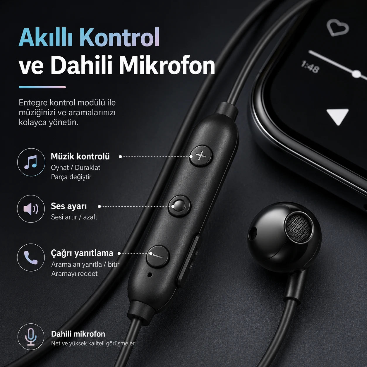 PL-S20 Bluetooth Kulak İçi Sport Kulaklık 5.2, Suya ve Tere Dayanıklı Kablosuz Kulaklık