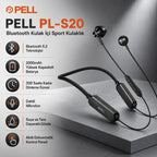 PL-S20 Bluetooth Kulak İçi Sport Kulaklık 5.2, Suya ve Tere Dayanıklı Kablosuz Kulaklık