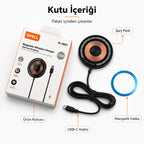 PL-W01 15W Manyetik Kablosuz Şarj Cihazı, Type-C Girişli Wireless Şarj Pedi