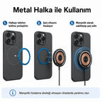 PL-W01 15W Manyetik Kablosuz Şarj Cihazı, Type-C Girişli Wireless Şarj Pedi