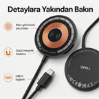 PL-W01 15W Manyetik Kablosuz Şarj Cihazı, Type-C Girişli Wireless Şarj Pedi