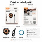 PL-W01 15W Manyetik Kablosuz Şarj Cihazı, Type-C Girişli Wireless Şarj Pedi