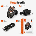 PELL PL-W06 MagSafe Kablosuz Hızlı Şarjlı Araç İçi Telefon Tutucu, 360° Dönebilen Izgara Tipi Havalandırma Standı