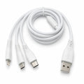 PL-X01 3'ü 1 Arada Hızlı Şarj Kablosu 1m, Type-C Micro Lightning Data Kablosu
