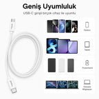 PL-X23 60W PD Type-C to Type-C Hızlı Şarj Kablosu 1m, Örgülü Data Kablosu