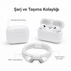 Pro 2. Nesil TWS Bluetooth Kulaklık, Aktif Gürültü Engelleyici ANC USB-C Kablosuz Kulak İçi Kulaklık