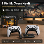 PELL Q8 Max 4K Game Stick Retro Oyun Konsolu 48.000+ Oyunlu, Kablosuz Çift Kollu Atari Konsolu