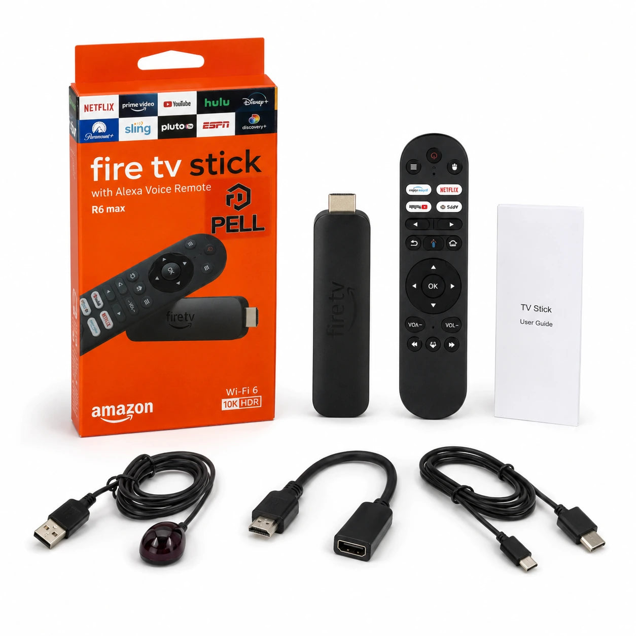 R6 Max Akıllı TV Dönüştürücü Medya Oynatıcı 10K HDR Destekli, Wi-Fi 6 Sesli Komut Kumandalı TV Stick