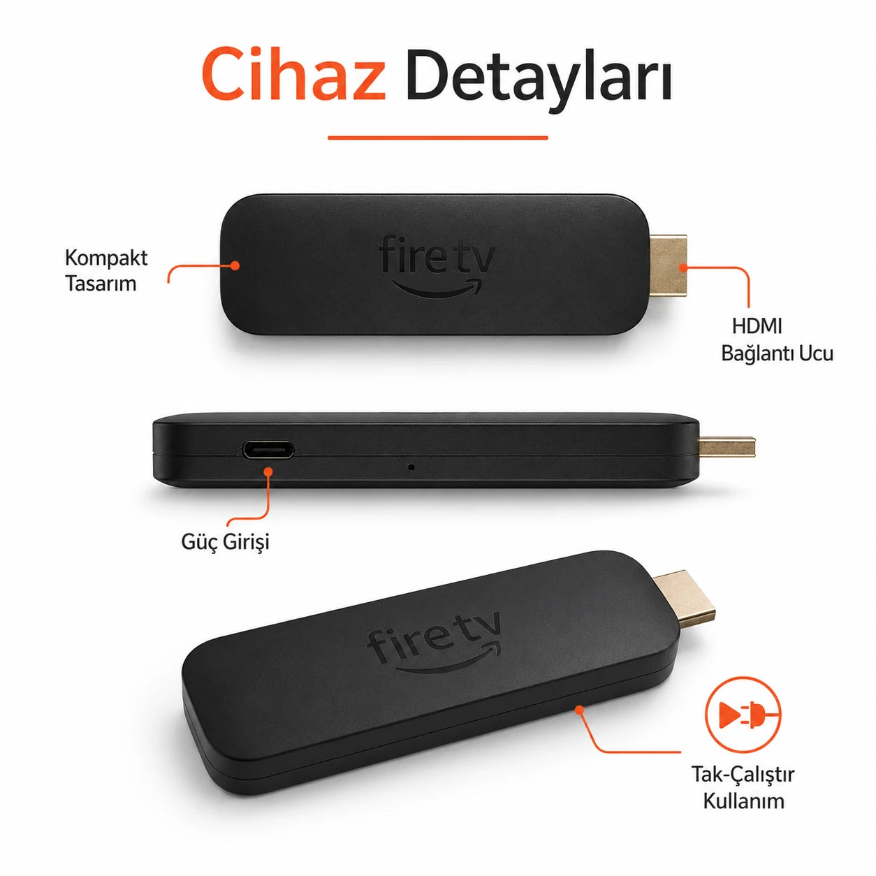 R6 Max Akıllı TV Dönüştürücü Medya Oynatıcı 10K HDR Destekli, Wi-Fi 6 Sesli Komut Kumandalı TV Stick