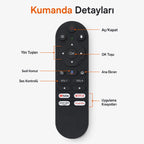 R6 Max Akıllı TV Dönüştürücü Medya Oynatıcı 10K HDR Destekli, Wi-Fi 6 Sesli Komut Kumandalı TV Stick