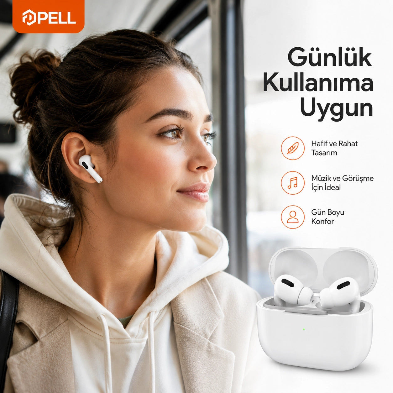 T3 Pro 2 Bluetooth Kulak İçi Kulaklık, Aktif Gürültü Engelleme ANC Kablosuz Kulaklık