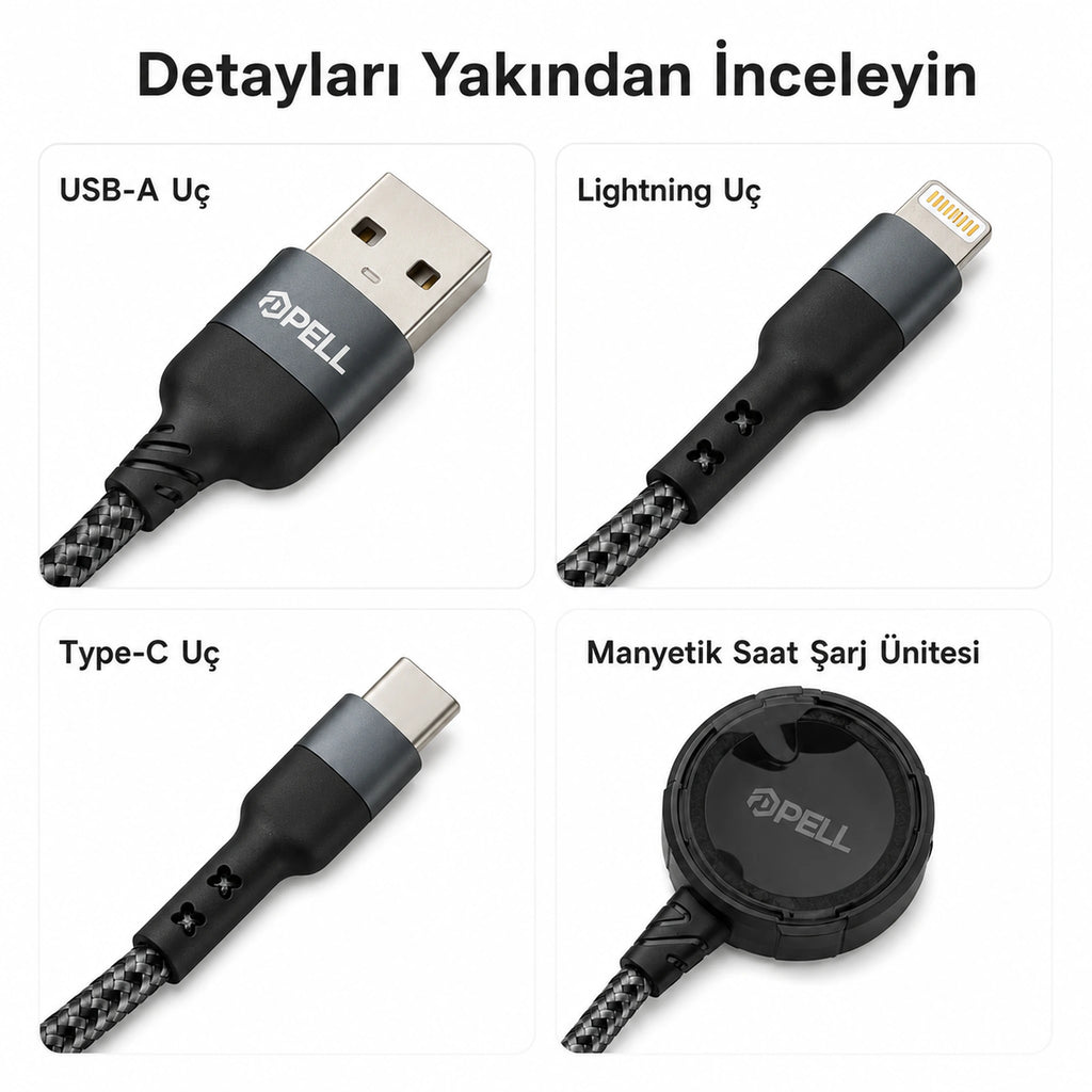 X15 3'ü 1 Arada Manyetik Kablosuz Şarj Standı, Telefon Kulaklık ve Akıllı Saat Şarj İstasyonu