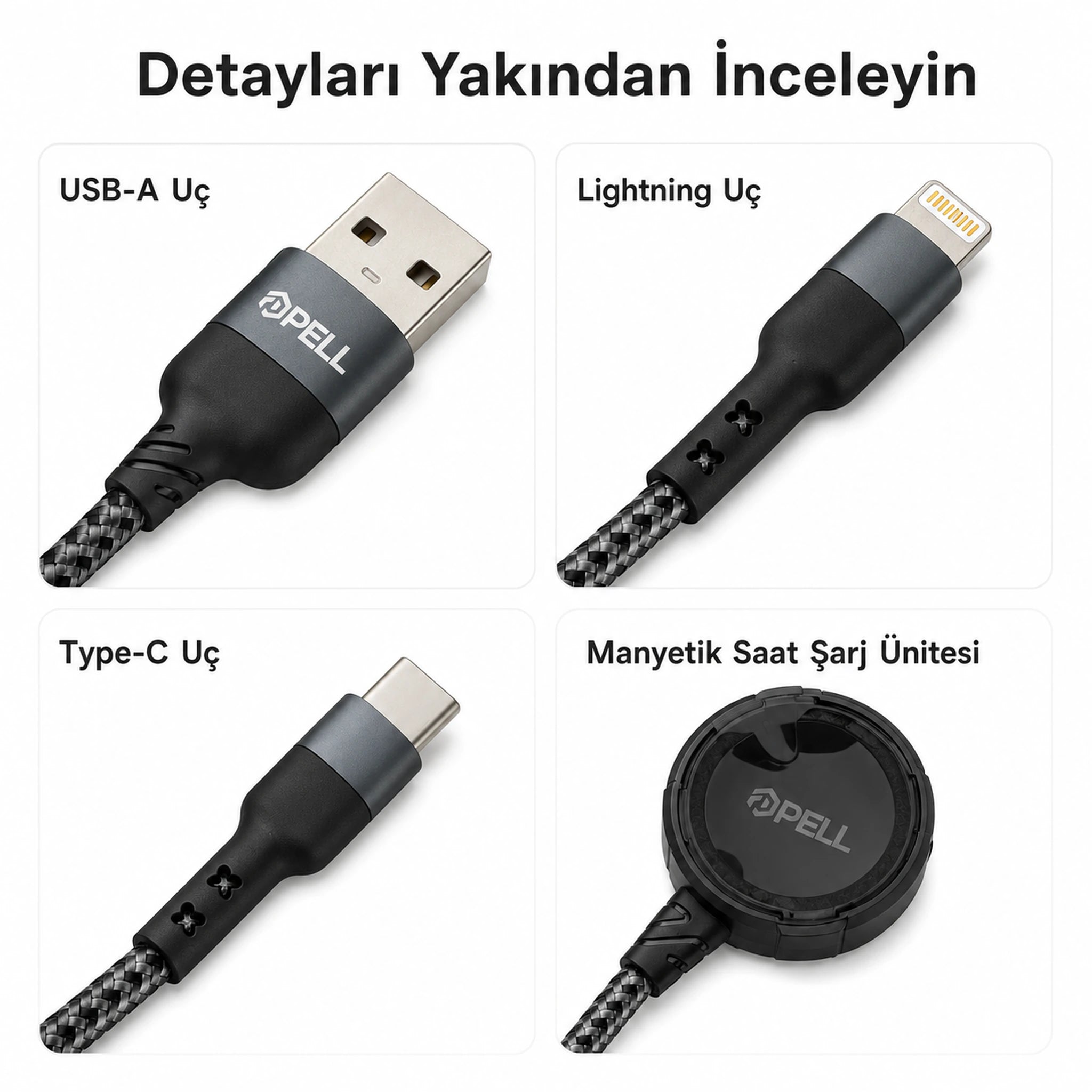 X15 3'ü 1 Arada Manyetik Kablosuz Şarj Standı, Telefon Kulaklık ve Akıllı Saat Şarj İstasyonu