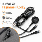 X15 3'ü 1 Arada Manyetik Kablosuz Şarj Standı, Telefon Kulaklık ve Akıllı Saat Şarj İstasyonu