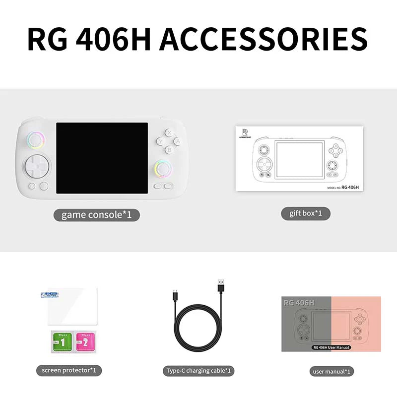 ANBERNIC RG 406H Android 13 Retro El Oyun Konsolu 8GB RAM + 128GB, PS2 ve PSP Destekli Taşınabilir Emülatör