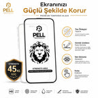iPhone 16 Pro Max Uyumlu Joan Edge Tam Kaplayan Temperli Cam Ekran Koruyucu, 45kg Darbe Dirençli Anti-Static Ahize Toz Filtreli