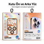 iPhone 17 Pro / 17 Pro Max Uyumlu Kozmik Turuncu Safir Kamera Lens Koruyucu, 9H Sertlik AR+AF Kaplamalı Tam Kapatan Lens Camı