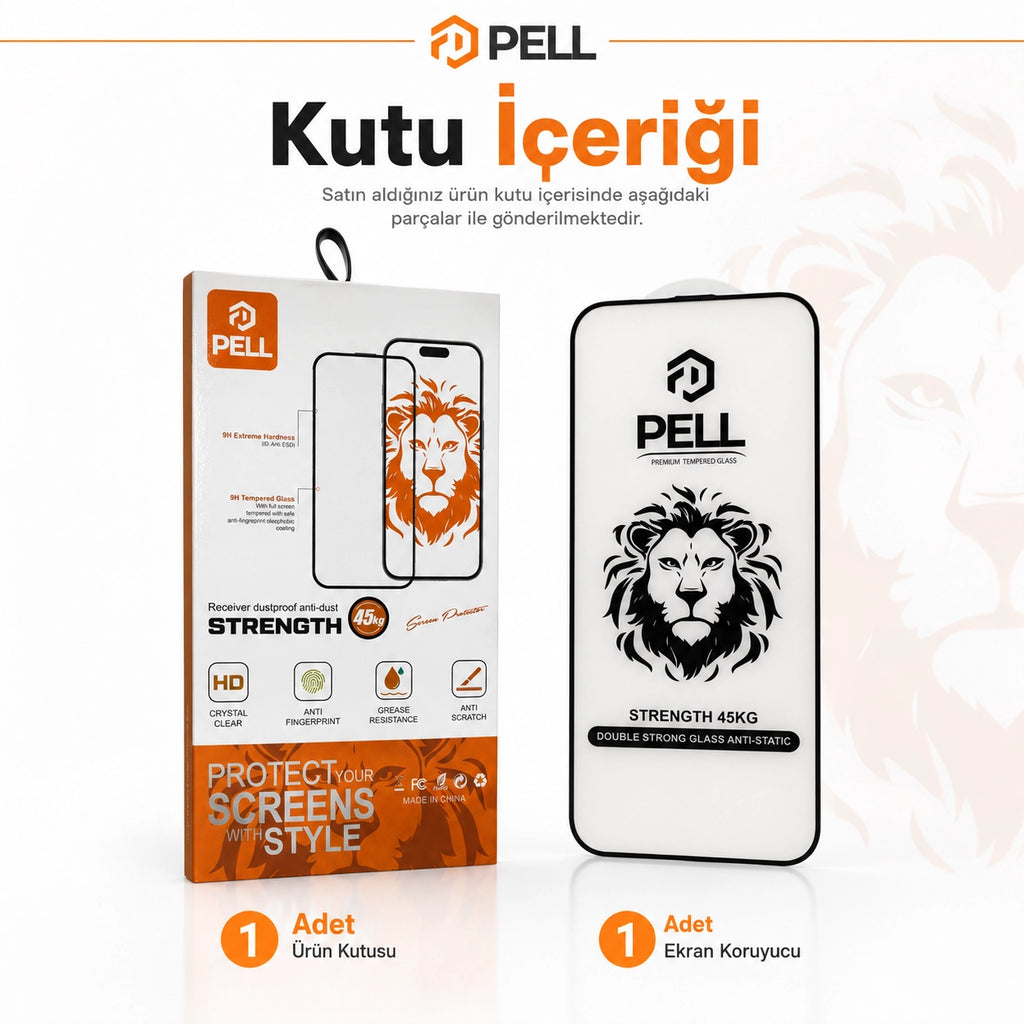iPhone 16 Pro Max Uyumlu Joan Edge Tam Kaplayan Temperli Cam Ekran Koruyucu, 45kg Darbe Dirençli Anti-Static Ahize Toz Filtreli