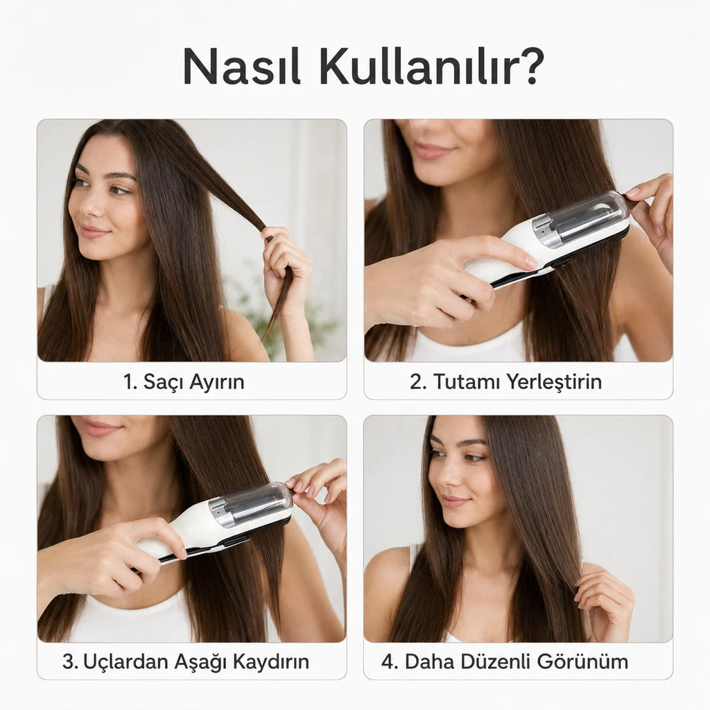 PELL 2'si 1 Arada Kablosuz Saç Kırık Alma Makinesi, Saç Kırık Alma Aleti